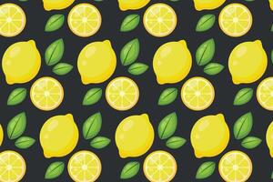 Lemons pattern. illustration in flat style. vector
