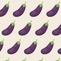 Eggplant pattern. illustration in flat style. vector