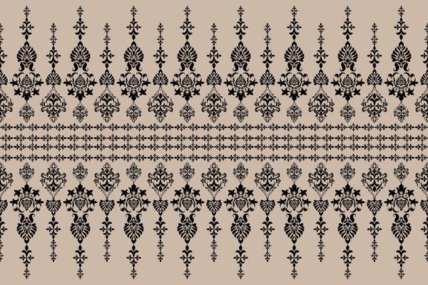 Ikat floral paisley embroidery on white background. Traditional ethnic ikat, aztec abstract pattern, seamless pattern in tribal style