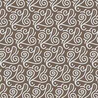 Seamless Pattern with Ornamental Swirls and Curl Design Elements vector
