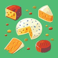 Cheese element collection vector