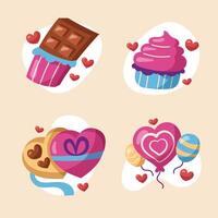 valentine day element collection vector
