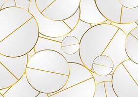 Golden circles abstract pattern vector