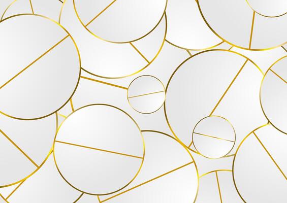 Golden circles abstract pattern