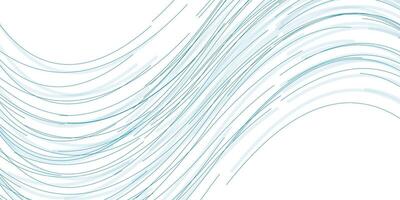 Blue wavy minimal lines vector