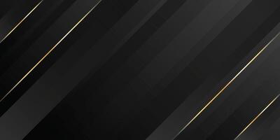 Abstract black luxury background with gold lines. Dynamic diagonal stripes. Elegant modern wallpaper vector