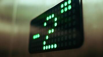 Interactive display of Elevator floor indicator video