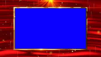 encantador azul ciclo animação em uma vermelho fundo video