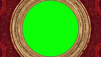 Golden Particle Motion Background with Green Screen Animation video