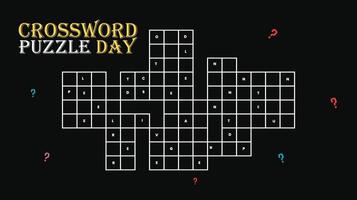 Wordsmith Challenge Honoring Crossword Puzzle Day vector