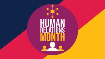 Empathy and Unity Honoring Human Relations Month vector