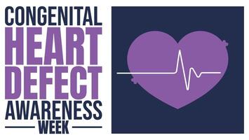 Congenital Heart Defect Awareness Spreading Hope and Knowledge vector