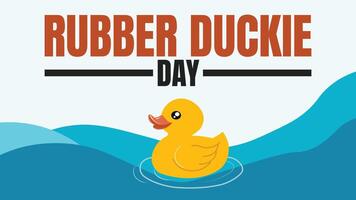 Float Into Joy It's Rubber Ducky Day vector