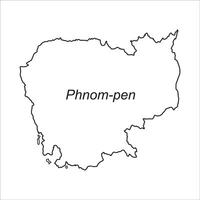 map of Phnom Penh design vector