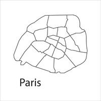 map of paris, france icon design vector