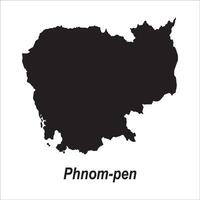 map of Phnom Penh, Cambodia icon design vector