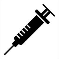 syringe with needle icon vector