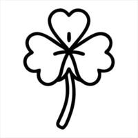 St. Patrick's Day Lucky Clover icon vector