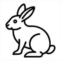 illustration of a rabbit icon vector