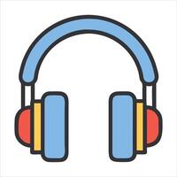 headphones icon on white background vector