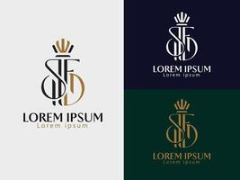Timeless and Sophisticated STD Monogram Logo for High-End Businesses vector