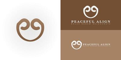 The elegant logo design features the initials PA intertwined to form a unique striking symbol. The logo is ideal for spas, wellness centers, and businesses offering holistic health and beauty services vector