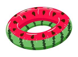Watermelon, inflatable toy. Color image, flat style, . vector