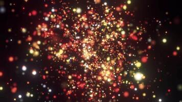 Colorful Abstract Particles are Captivating in Motion with a Dynamic Flowing Effect. Motion video