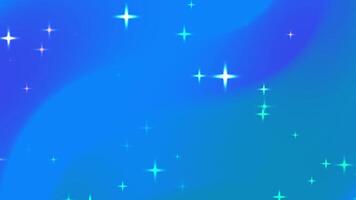 Blue gradient background with sparkling stars, perfect for celestial themed designs, night sky concepts, or magical and dreamy projects. video