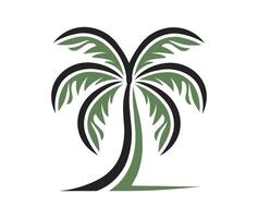 palm tree isolated on white background vector