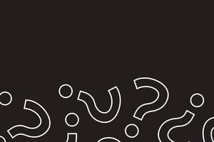 Question mark copy space background. Brown quiz banner template. vector