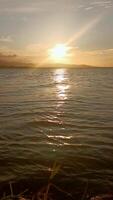 Sunlight Reflecting on Sparkling Lake Surface video