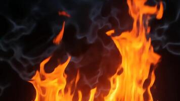 Dramatic footage of intense flames burning brightly perfect for adding fiery effects to your videos or projects