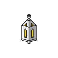 Illustration of a Decorative Lantern with Modern Design and Bright Colors vector