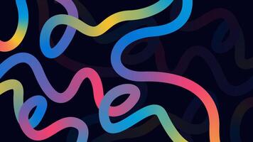 Abstract background with colorful gradient lines on dark blue background. Minimalist and elegant design vector