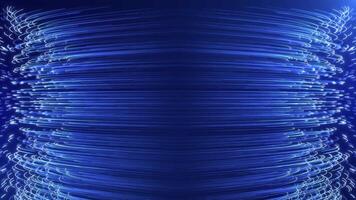 Abstract background of bright rays of light, technological lines in motion. connection concept, big data, futuristic background. Visualization of big data particle flow or network connection. loop video