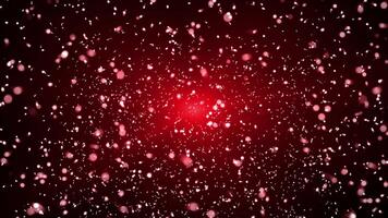 Dark red abstract background with particles and points of light creating a beautiful bokeh. video