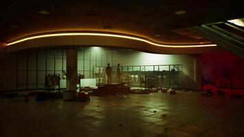 Devastating aftermath of a robbery at a store, showcasing extensive damage video