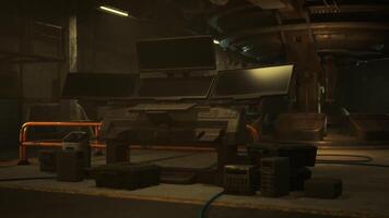 Exploring a high tech underground bunker with monitors and tools video