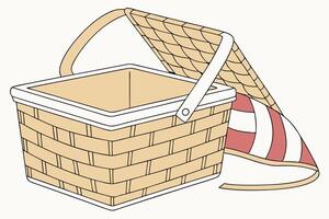 Basket for storing various items vector