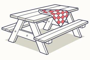 Seating area and table vector
