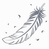 Beautiful design of wings flying in the wind vector