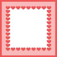 Frame with hearts. Photo frame, frame for text. Concept for wedding, for Valentine's Day. vector