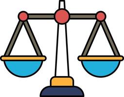 A scale with two weights on each side vector