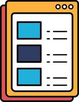 A page with three squares on it vector