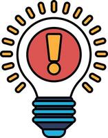 A light bulb with a circle on it vector