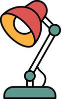 A lamp with a shade and base vector