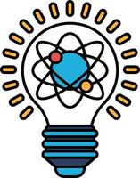 A light bulb with a ball inside of it vector