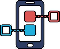 A cell phone with a square on it vector