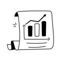 Icon illustrating a data chart for analytics and visualization vector